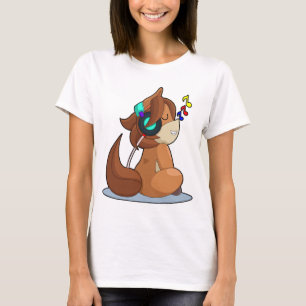 Horse Headphone Music T-Shirt
