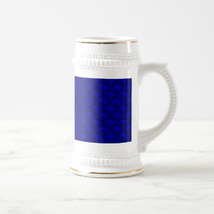 Horse Heads in blue artdeco Beer Stein