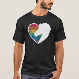 Horse Heart Vintage Rainbow – Cute Horse Lover T-Shirt
