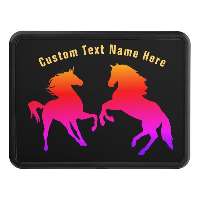 Horse Hitch Cover with Custom Text and Colours (Front)