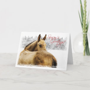 Horse Holiday Christmas Card