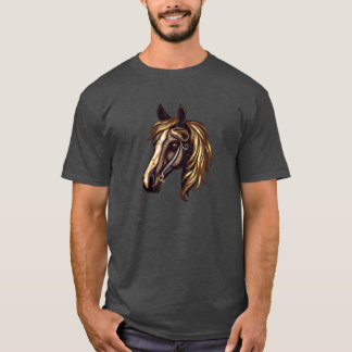Horse Horse Head Elegant Watercolor Paints family T-Shirt