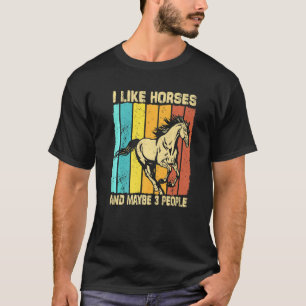 Horse Horse  Men Women Boys Girls Introvert T-Shirt