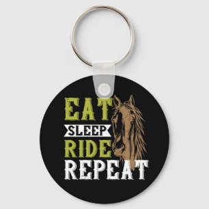 Horse Horseback Riding Equestrian Western Farm Keychain