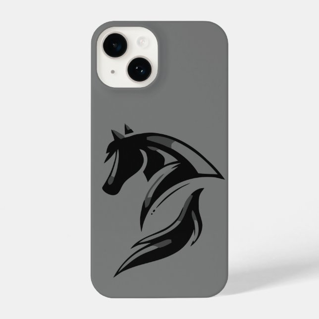 Horse Horses Equestrian Logo Graphic Art iPhone Case (Back)
