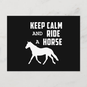 Horse Horses Horseshoe Riding Keep Calm Gift Idea Postcard