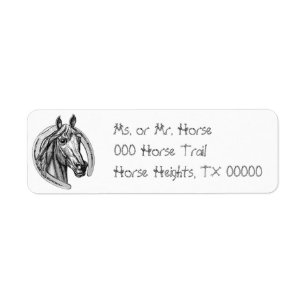 Horse & Horseshoe Return Address Avery Labels