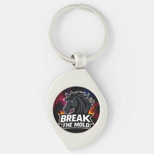 Horse Illustration with Motivational Text Keychain