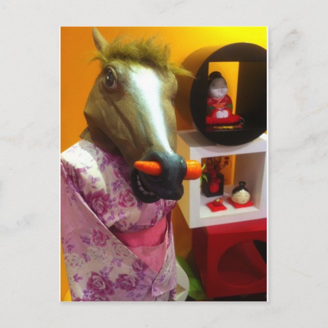 Horse In A Kimono Postcard (Front)