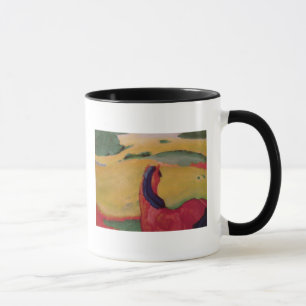 Horse in a landscape, 1910 mug