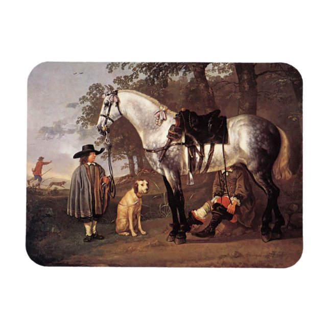 Horse in a Landscape Aelbert Cuyp   Magnet (Horizontal)