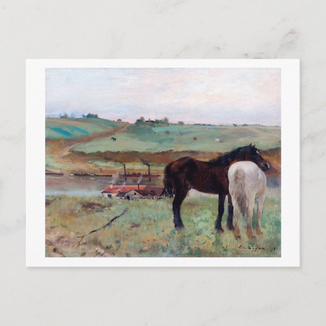 Horse in a Meadow, Edgar Degas Postcard (Front)