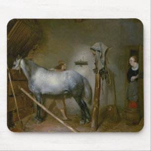Horse in a Stable, c.1652-54 (oil on panel) Mouse Pad