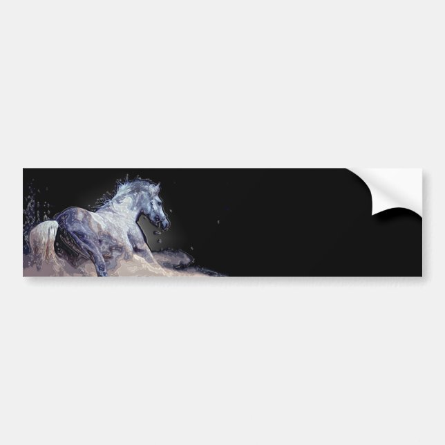 Horse in Action Bumper Sticker (Front)