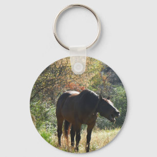Horse in Autumn Keychain