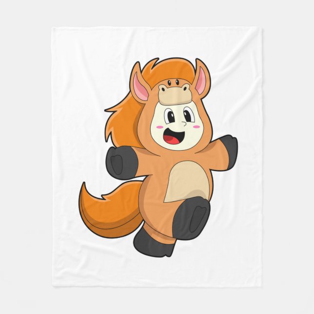 Horse in Costume Fleece Blanket (Front)