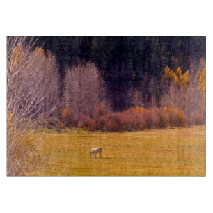 Horse In Fall I Cutting Board