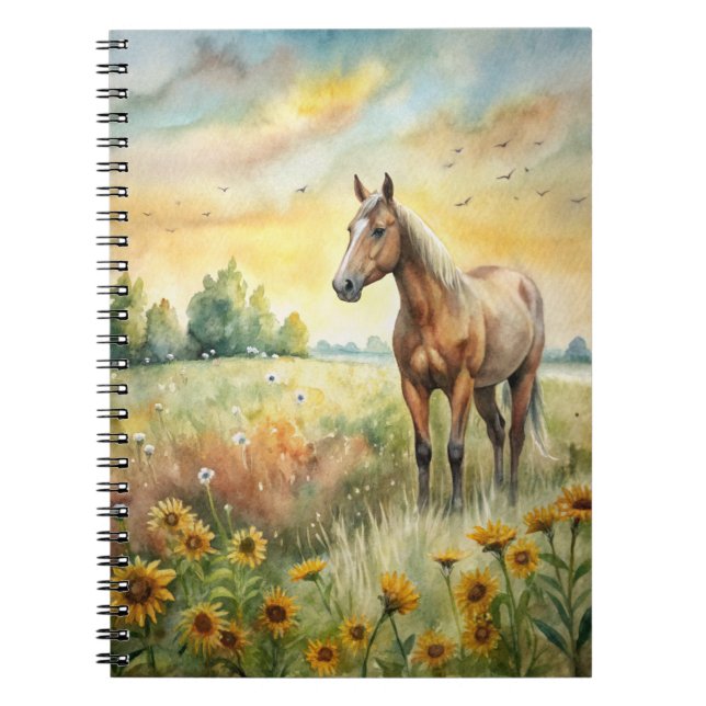 Horse in Field Notebook (Front)