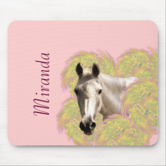 Horse in Flowers Mouse Pad