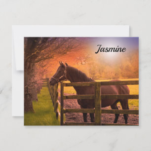Horse in Paddock Personalized