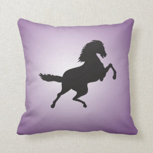 HORSE IN SILHOUETTE THROW PILLOW