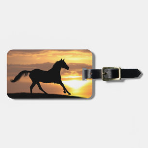 Horse In Sunset Luggage Tag