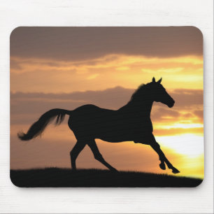 Horse In Sunset Mouse Pad