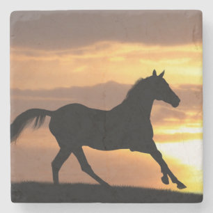 Horse In Sunset Stone Coaster