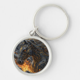 Horse in the fire keychain