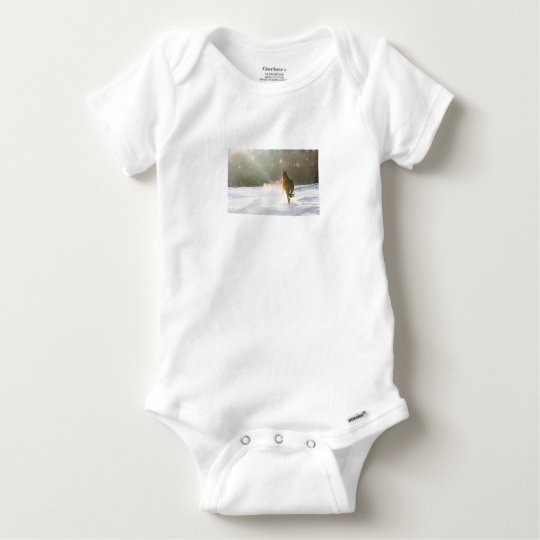 Horse in the snow baby onesie