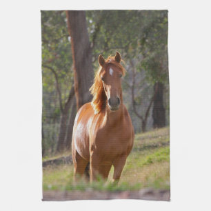 Horse In The Woods Kitchen Towel