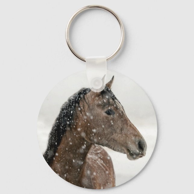 Horse in Winter Keychain (Front)