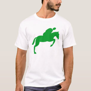 Horse Jumping - Grass Green T-Shirt