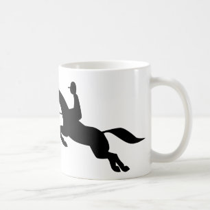 horse jumping icon coffee mug