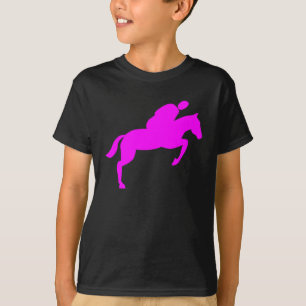 Horse Jumping - Magenta T-Shirt