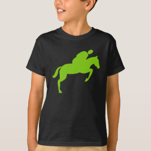Horse Jumping - Martian Green T-Shirt
