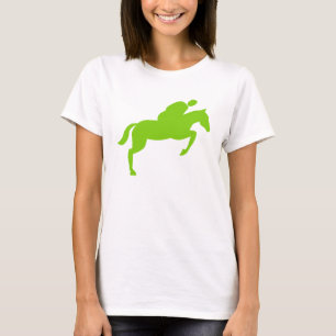 Horse Jumping - Martian Green T-Shirt