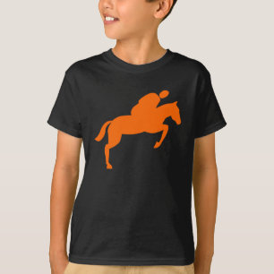 Horse Jumping - Orange T-Shirt