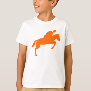 Horse Jumping - Orange T-Shirt