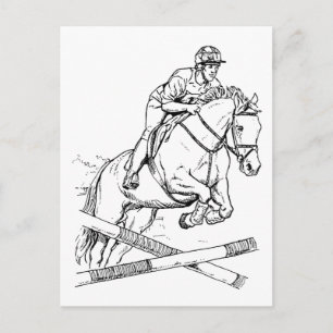 Horse Jumping Postcard