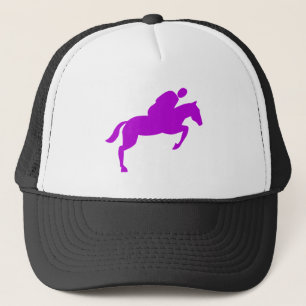 Horse Jumping - Purple Trucker Hat