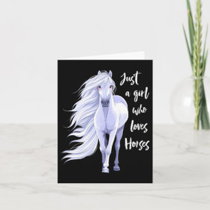 Horse Just A Girl Who Loves Horseback Riding Eques Card