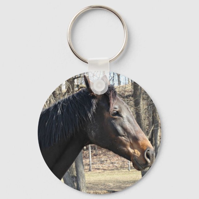 Horse KeyChain, Customizable with your Own Photo Keychain (Front)