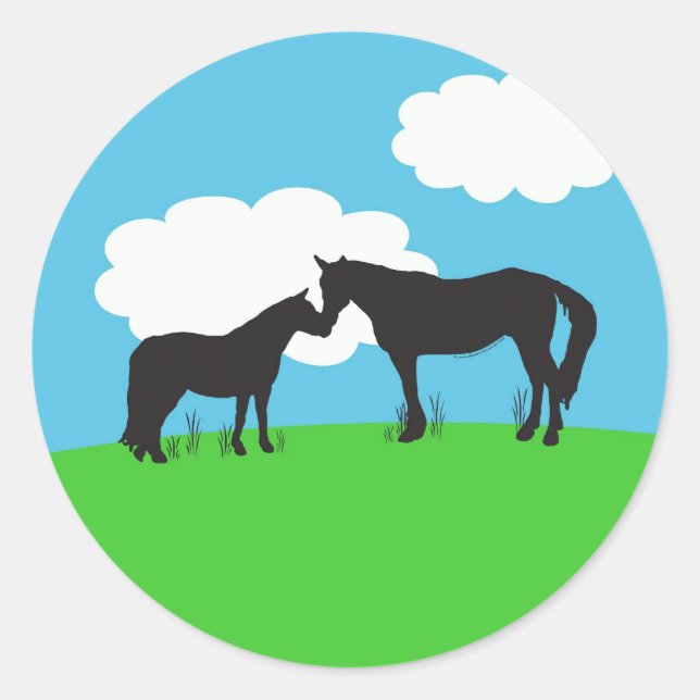 Horse Kisses Sticker (Front)