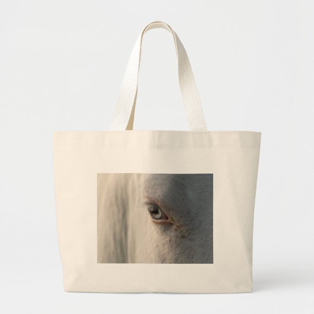 Horse looking at you large tote bag (Front)