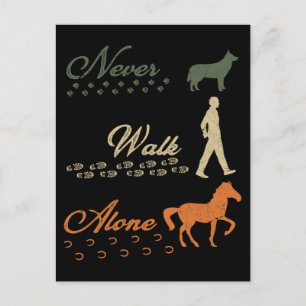 Horse love Dog owner Riding Postcard