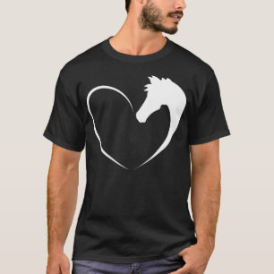Horse Love Heart Horse western riding sports T-Shirt