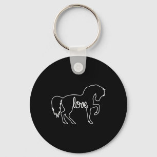 Horse Love Horseback Riding Equestrian Gift Keychain