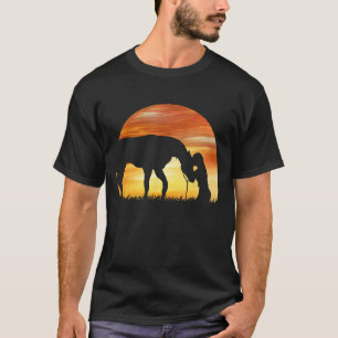Horse Love Sundown Shadow Girl with Horse T-Shirt