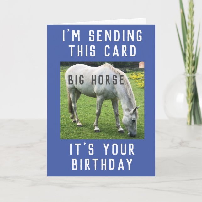 Horse Lover - Big Horse It's Your Birthday Card (Front)